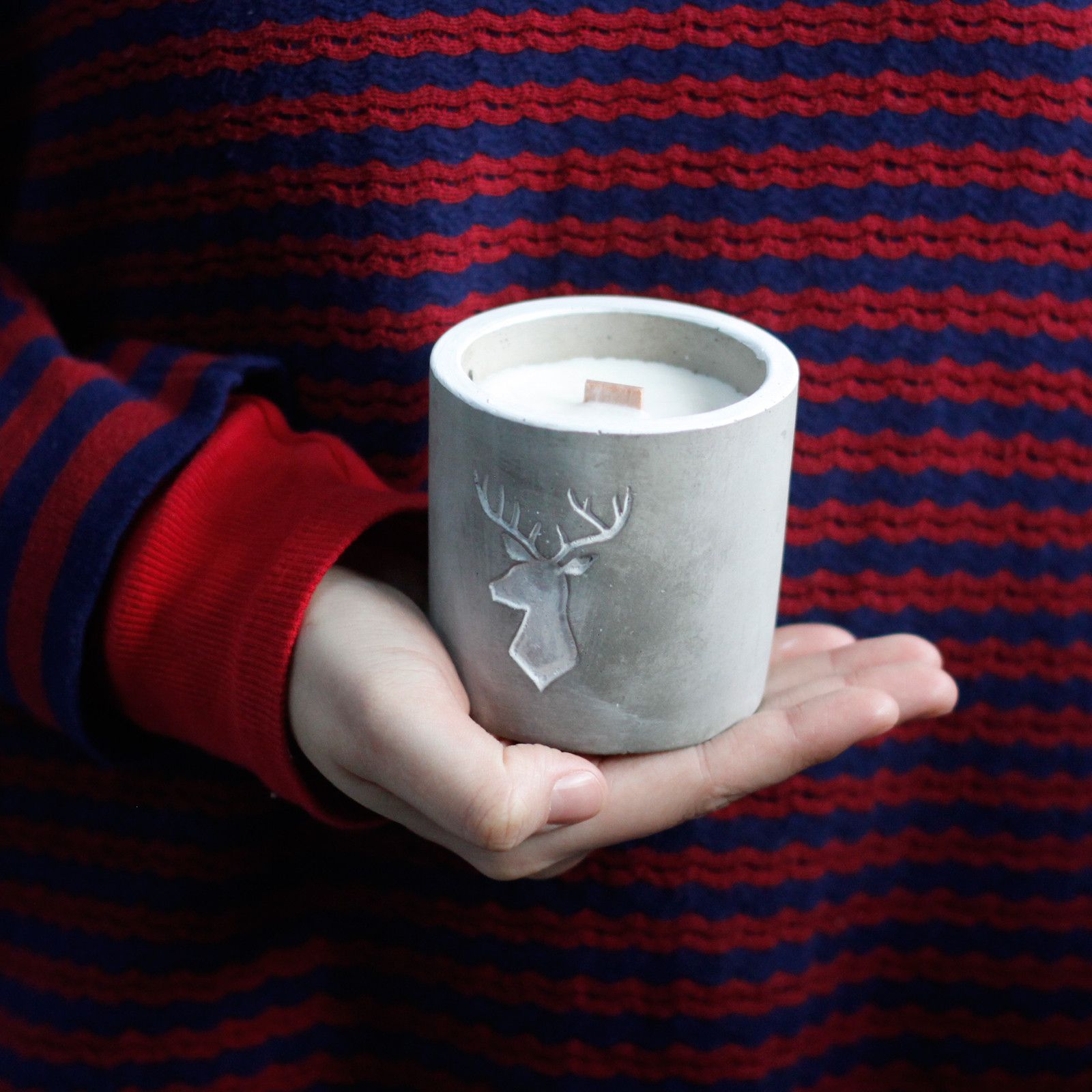 Med Concrete Soy Candle  - Love - Purple Fig & Casis