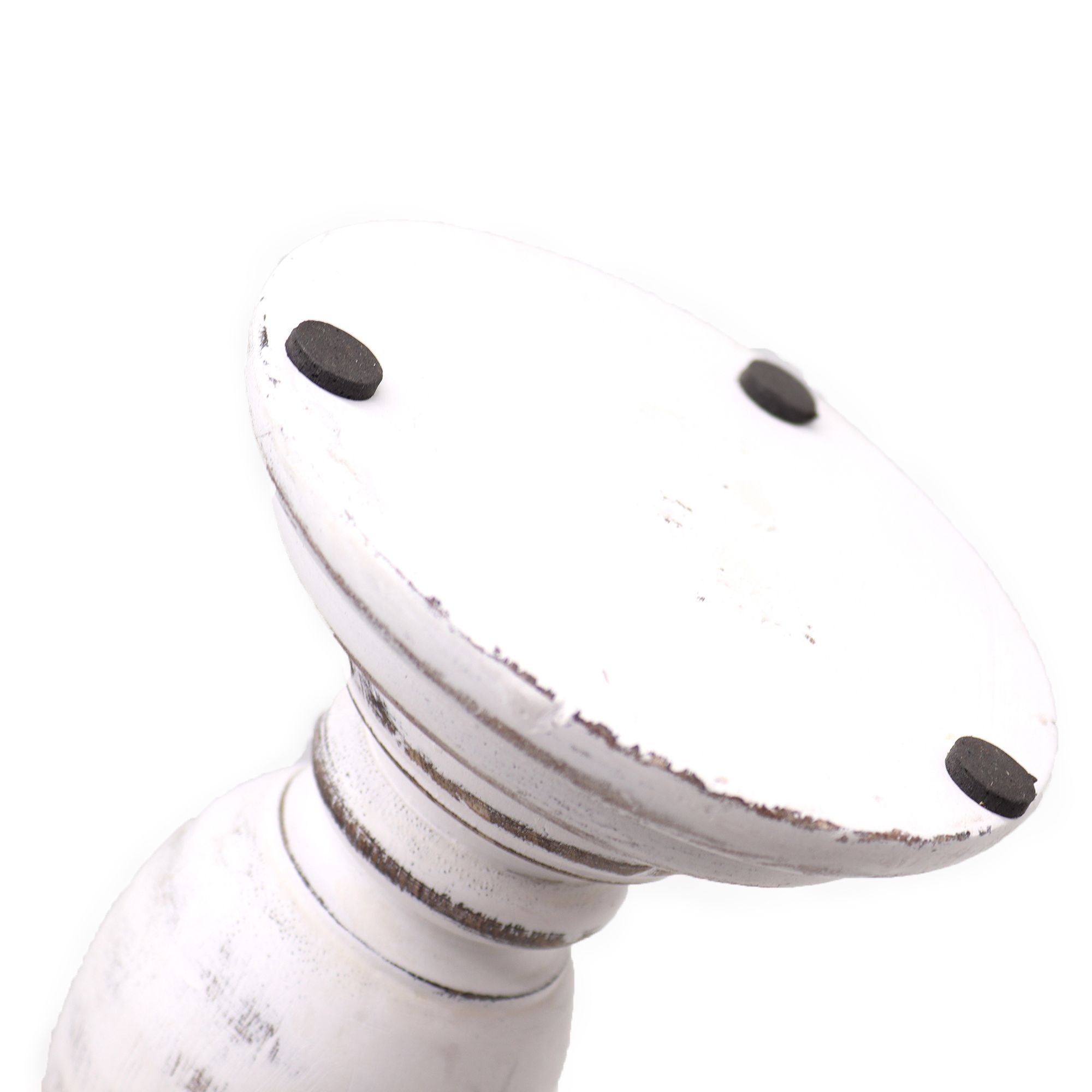 Classic Candle Stand - Whitewash -  30x10cm - Medium