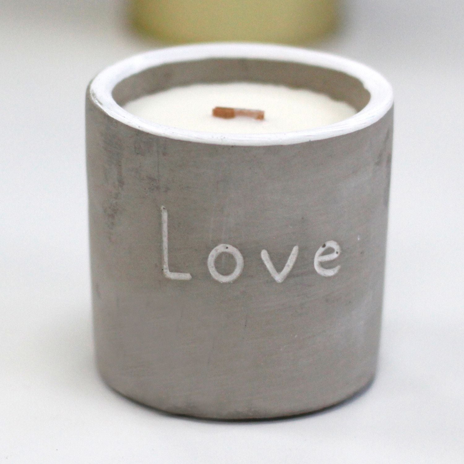 Med Concrete Soy Candle  - Love - Purple Fig & Casis