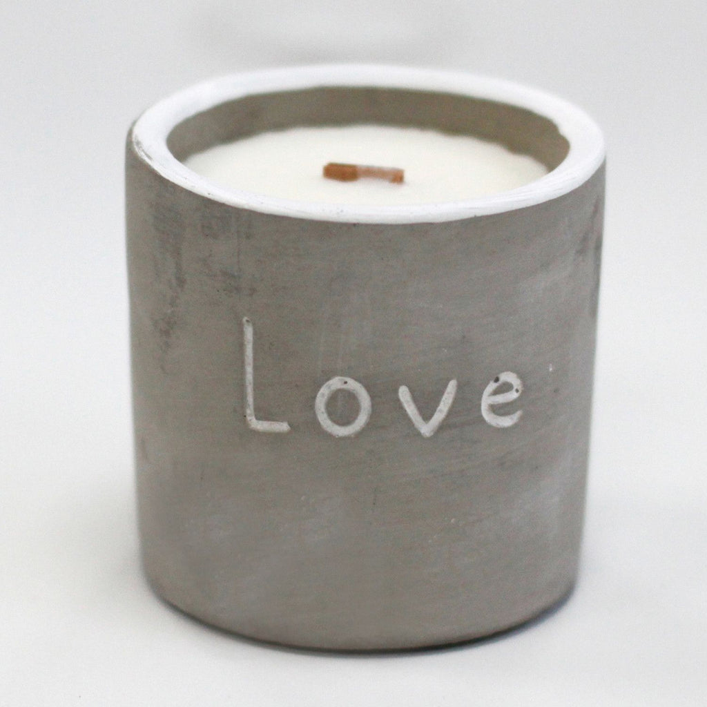 Med Concrete Soy Candle  - Love - Purple Fig & Casis