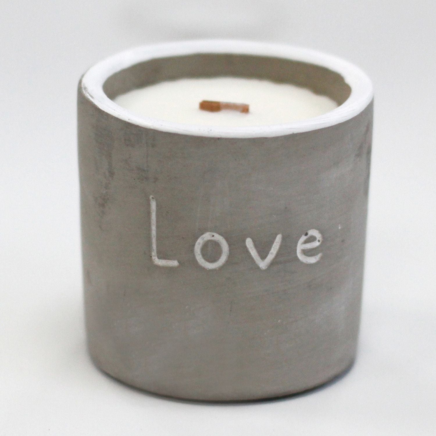 Med Concrete Soy Candle  - Love - Purple Fig & Casis
