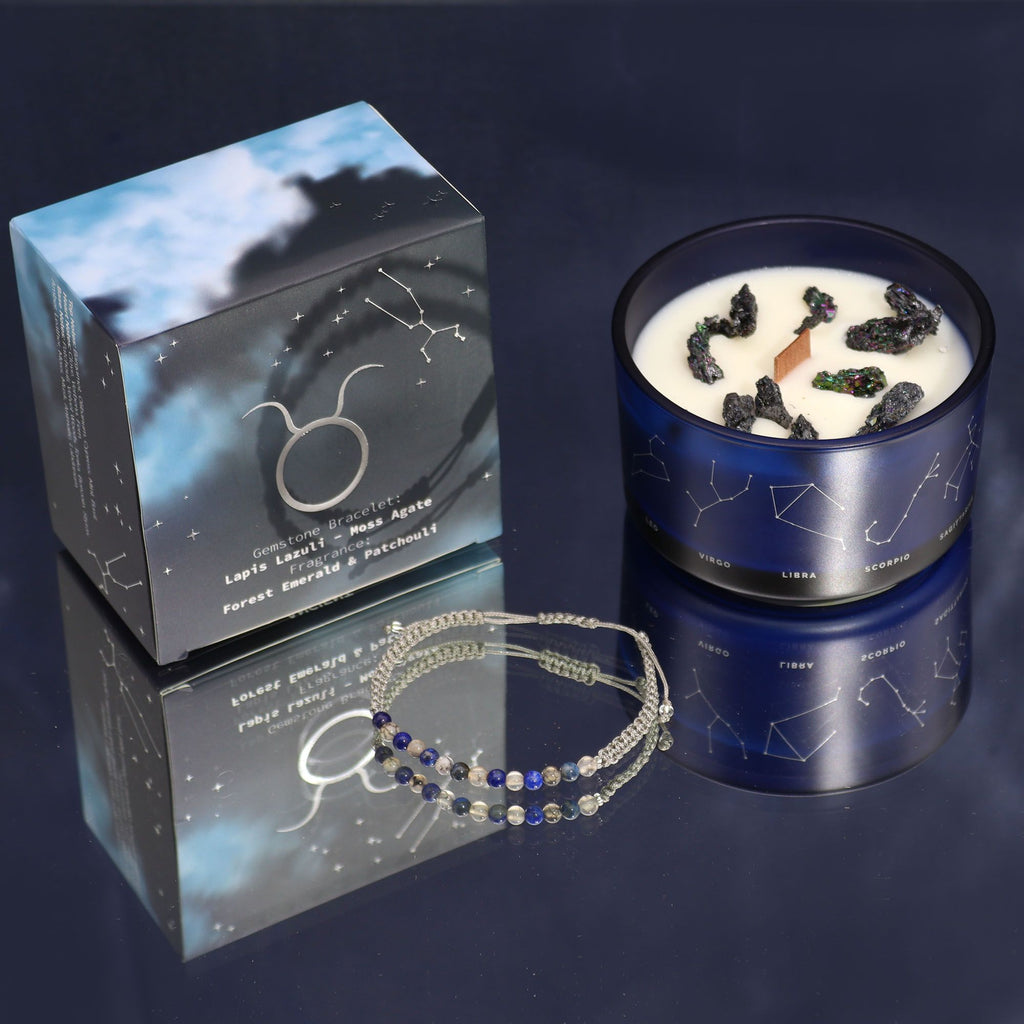 Taurus Harmony Candle with Crystal Bracelet