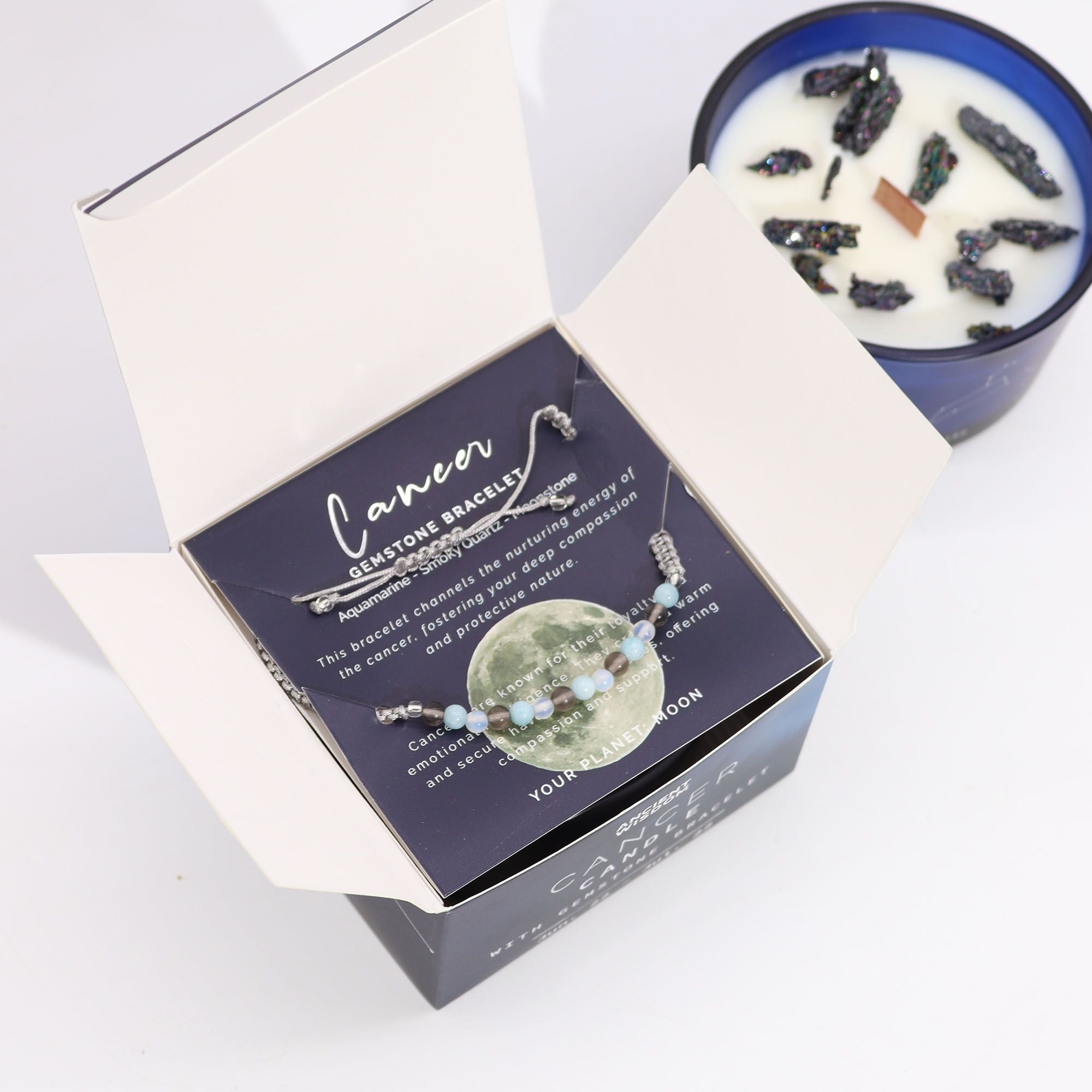 Cancer Harmony Candle with Crystal Bracelet