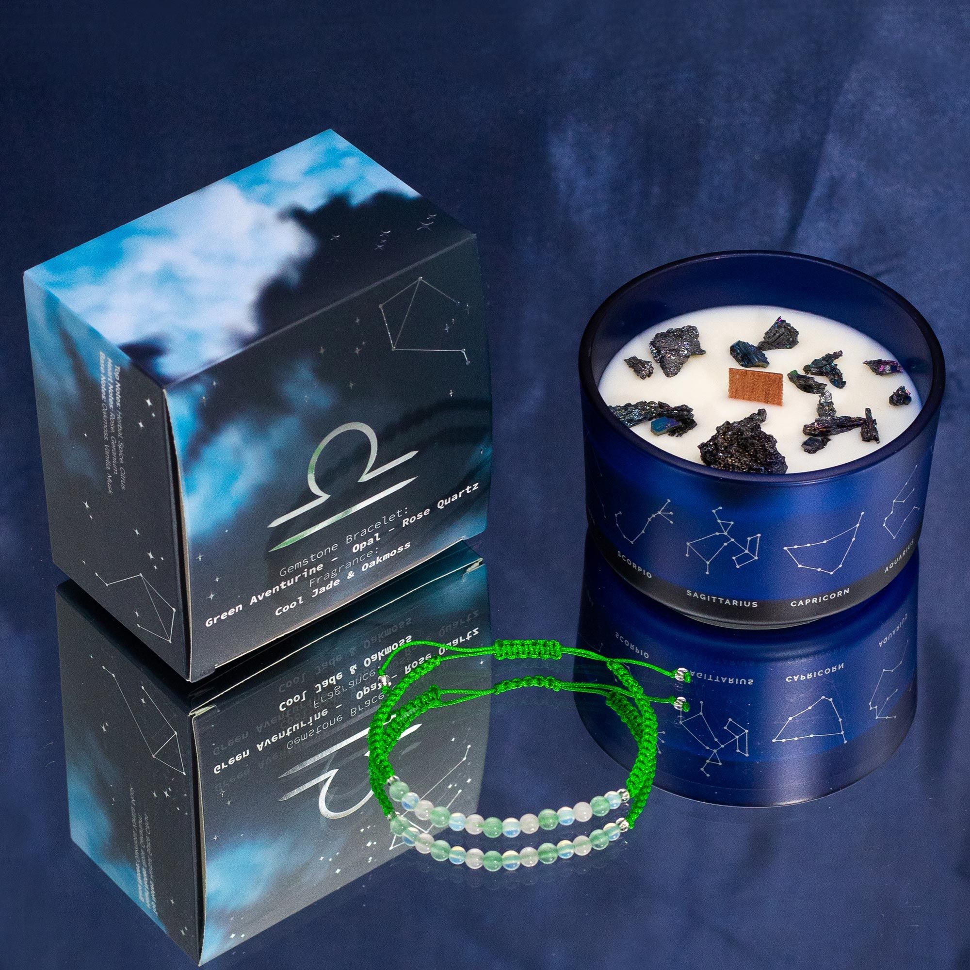 Libra Harmony Candle with Crystal Bracelet
